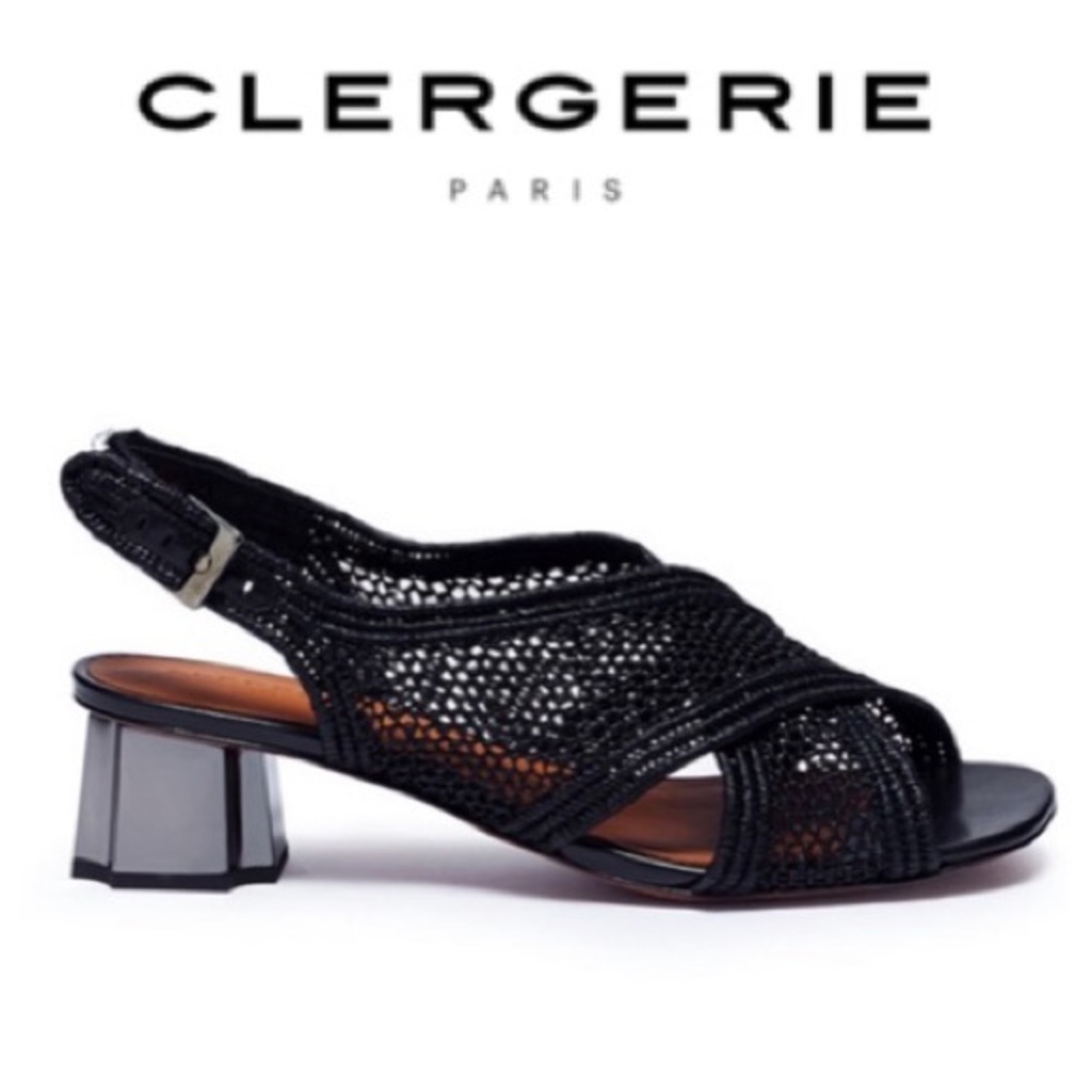 CLERGERIE LAORA RAFFIA SLINGBACK SANDALS-Sz 7.5